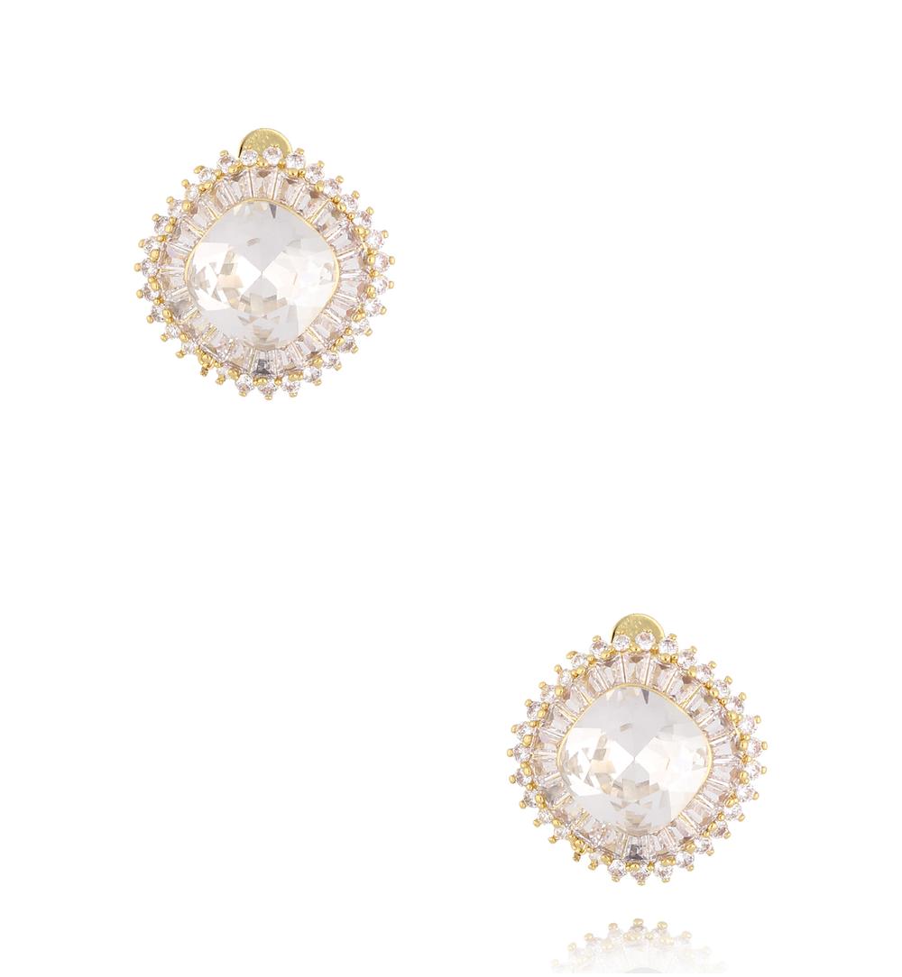 Klipsy z transparentnymi cyrkoniami  KSS2235