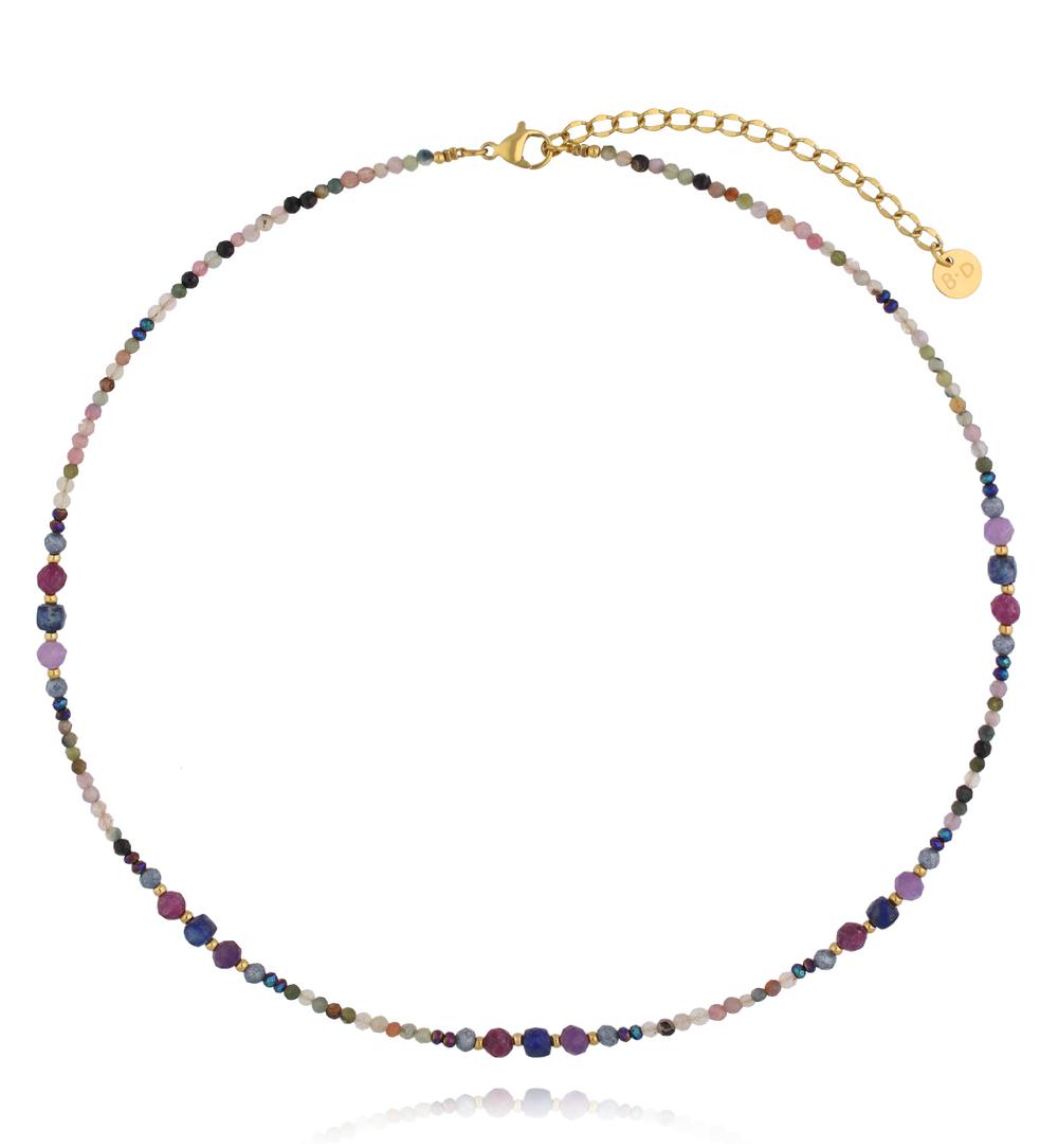 Zestaw dwóch naszyjników z drobnych kamieni naturalnych ZN0178