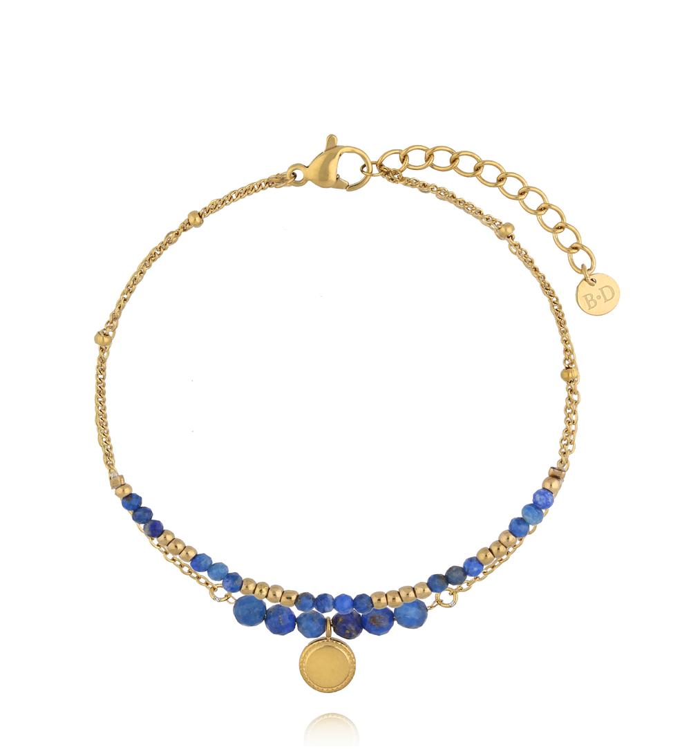 Bransoletka z lapisem lazuli złota BEA0047