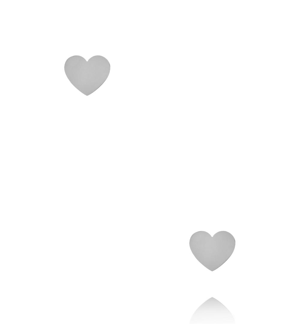 Kolczyki sztyfty serca srebrne ze stali szlachetnej KSY0718