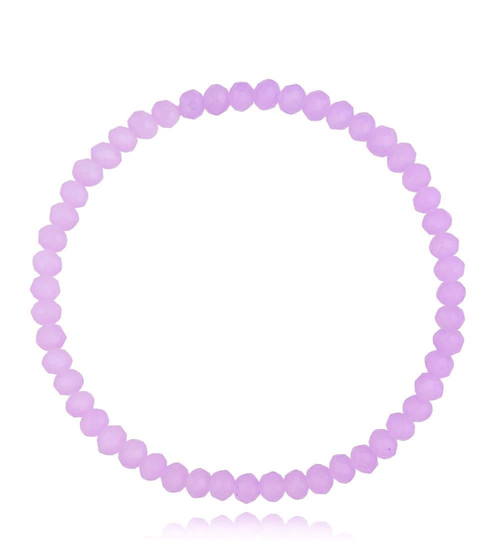 Bransoletka z fioletowymi kryształkami Luminous Crystal 4 mm BCY0275