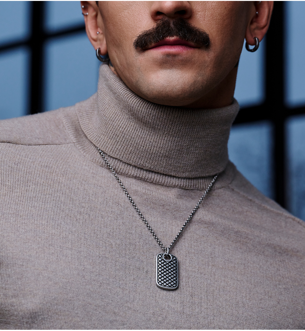 Naszyjnik męski z nieśmiertelnikiem Amundi II NMITC0179