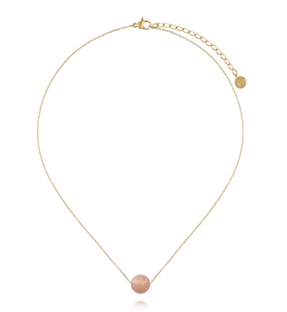 Naszyjnik z kamieniem słonecznym na delikatnym łańcuszku NLB0329