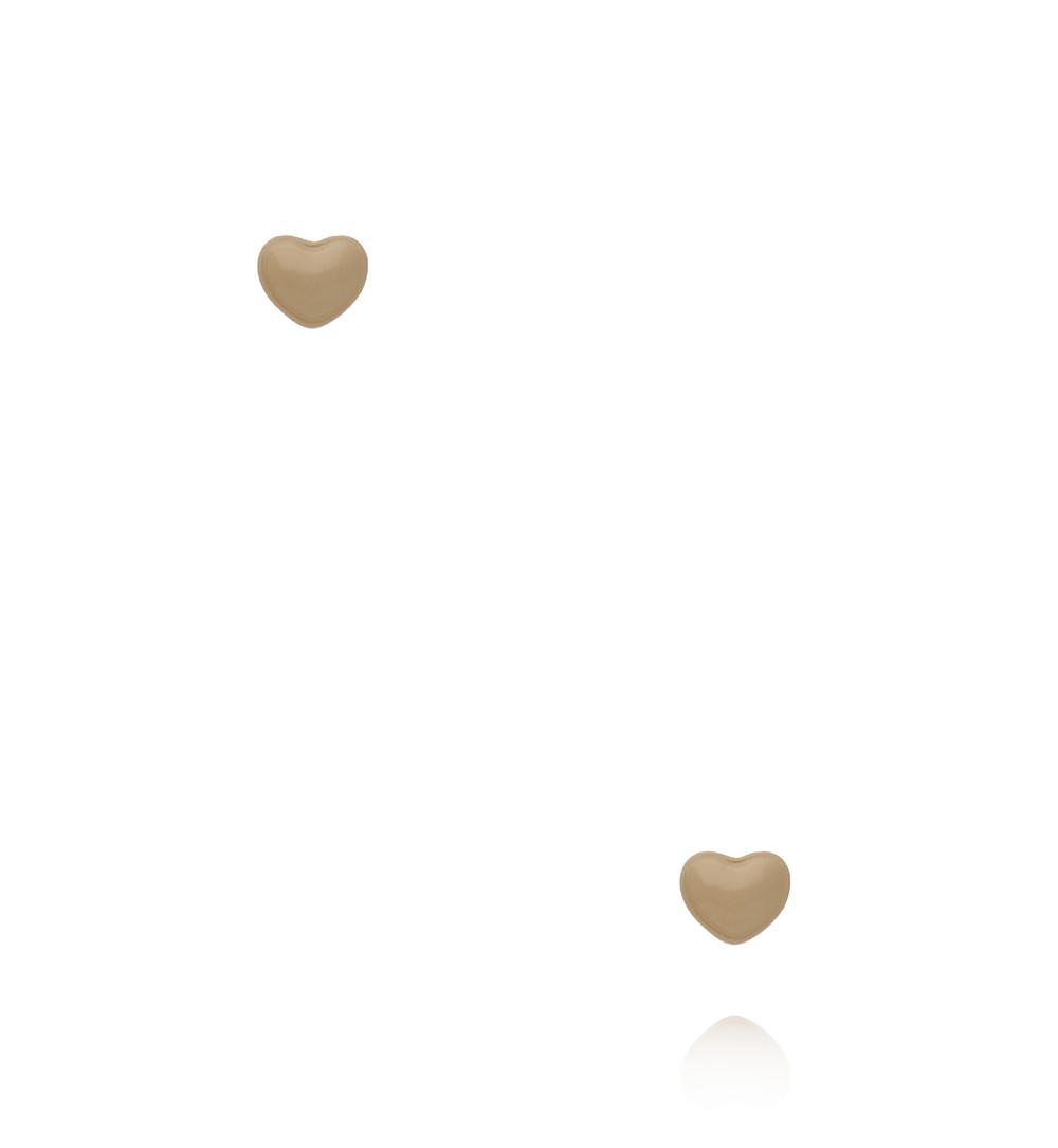 Zestaw kolczyków serca w naturalnych odcieniach KMB0048