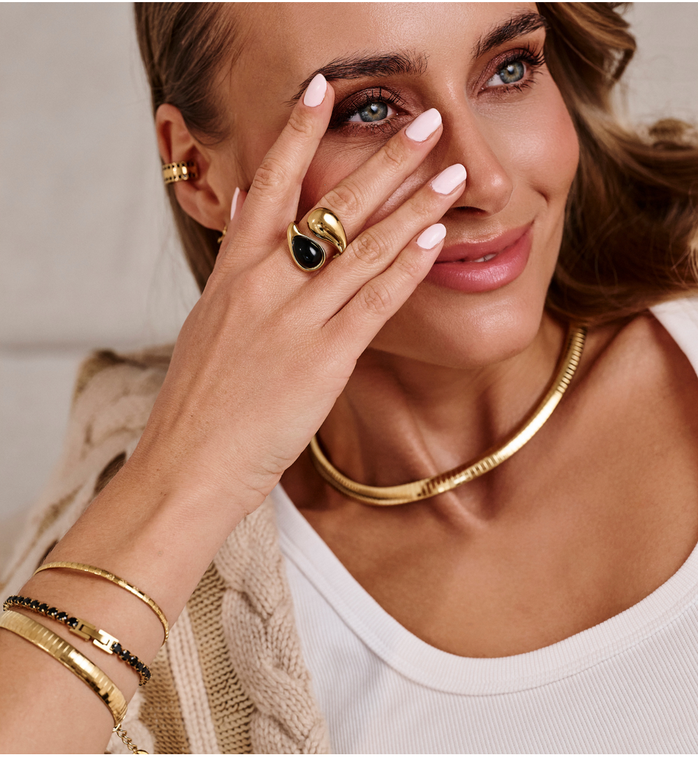 Bransoletka tennis z czarnymi cyrkoniami BSY0521