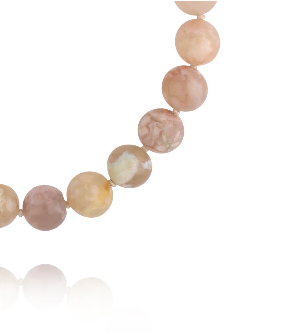 Naszyjnik z agatów w odcieniach cappuccino NPA1536