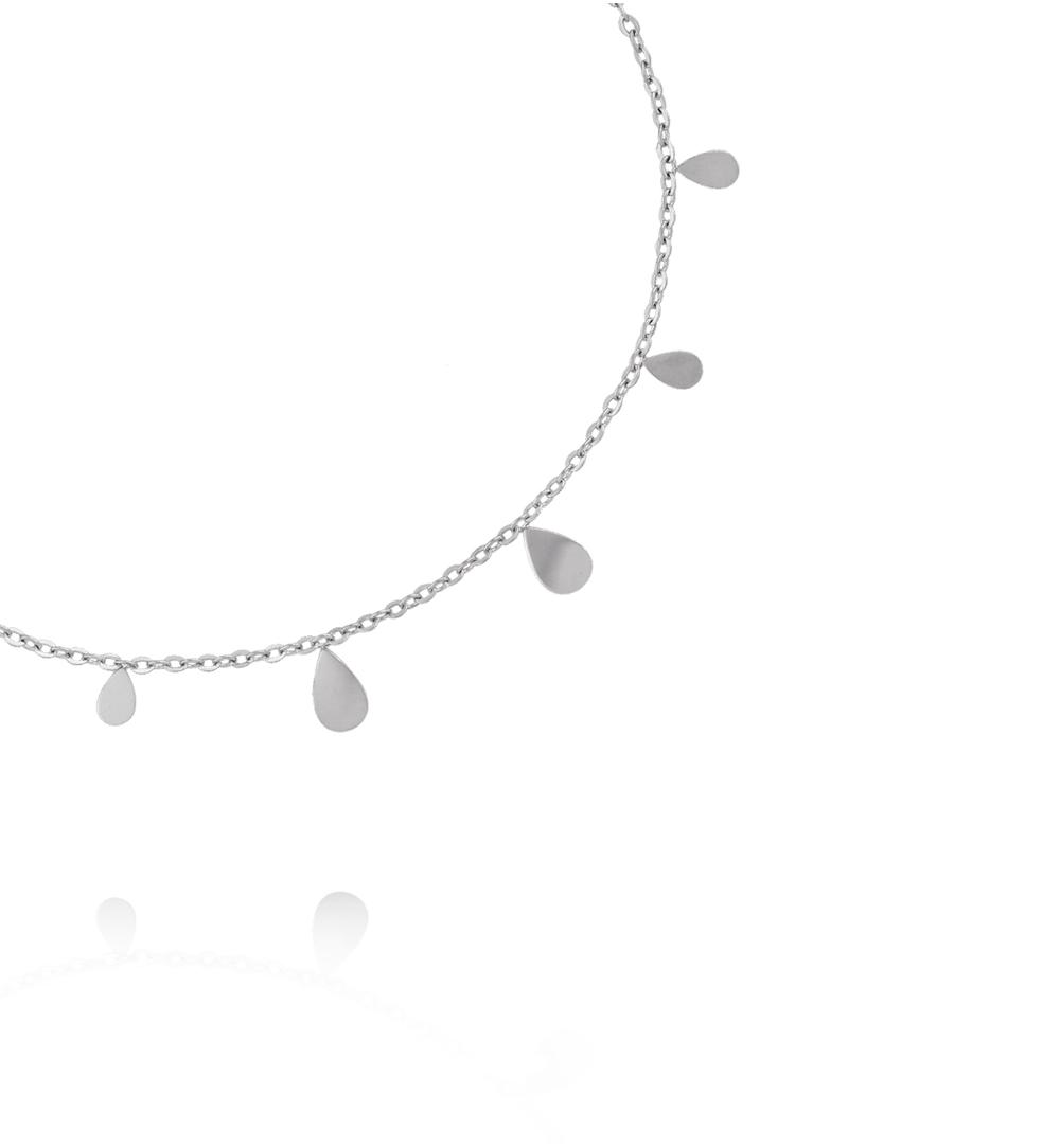 Bransoletka srebrna z wiszącymi łezkami BEA0276