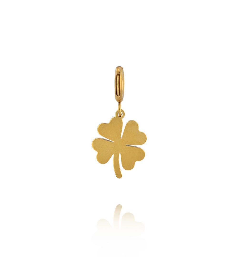 Charms złota koniczynka na szczęście CHA0276