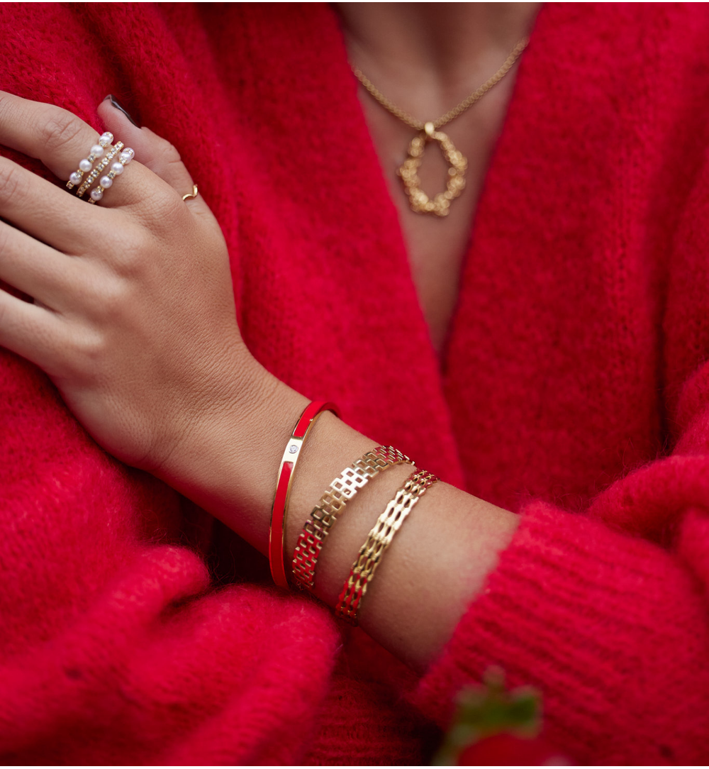 Bransoletka obręcz złota Amore Adornments BSA0716