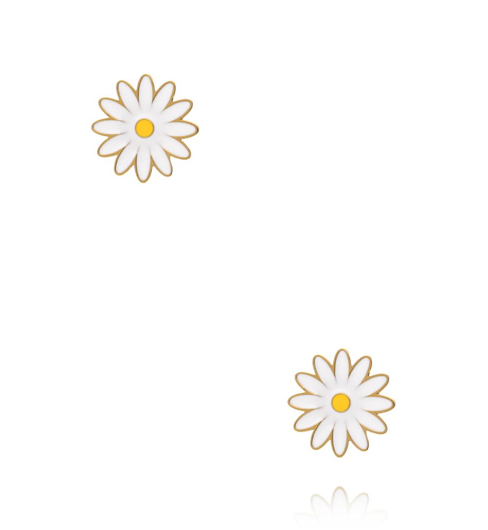 Kolczyki wkrętki w kształcie stokrotek KSY0686