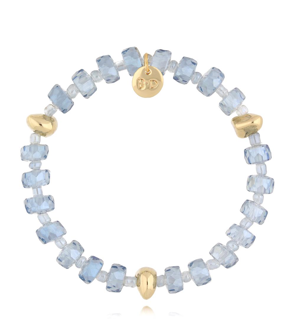 Bransoletka z połyskującymi błękitnymi kryształkami Clear Sky BCY0132