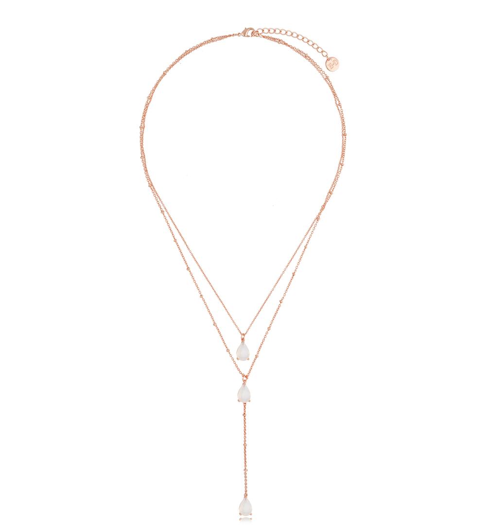 Naszyjnik złoty z kryształkami Maroccan Princes NS0071