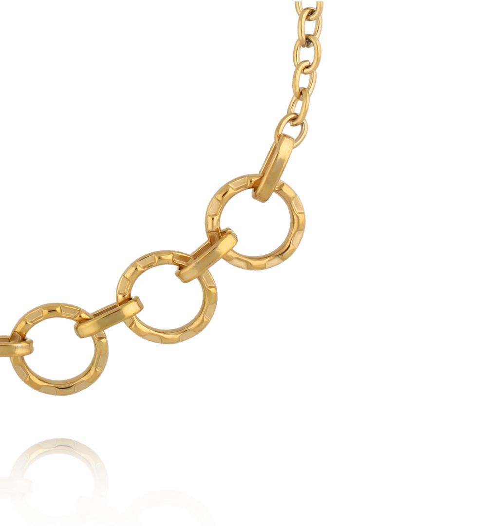 Naszyjnik z dużych ogniw – złoty NSY0717