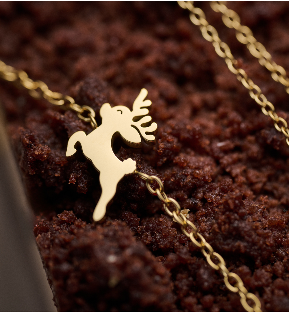 Bransoletka z reniferem złota BSA0843