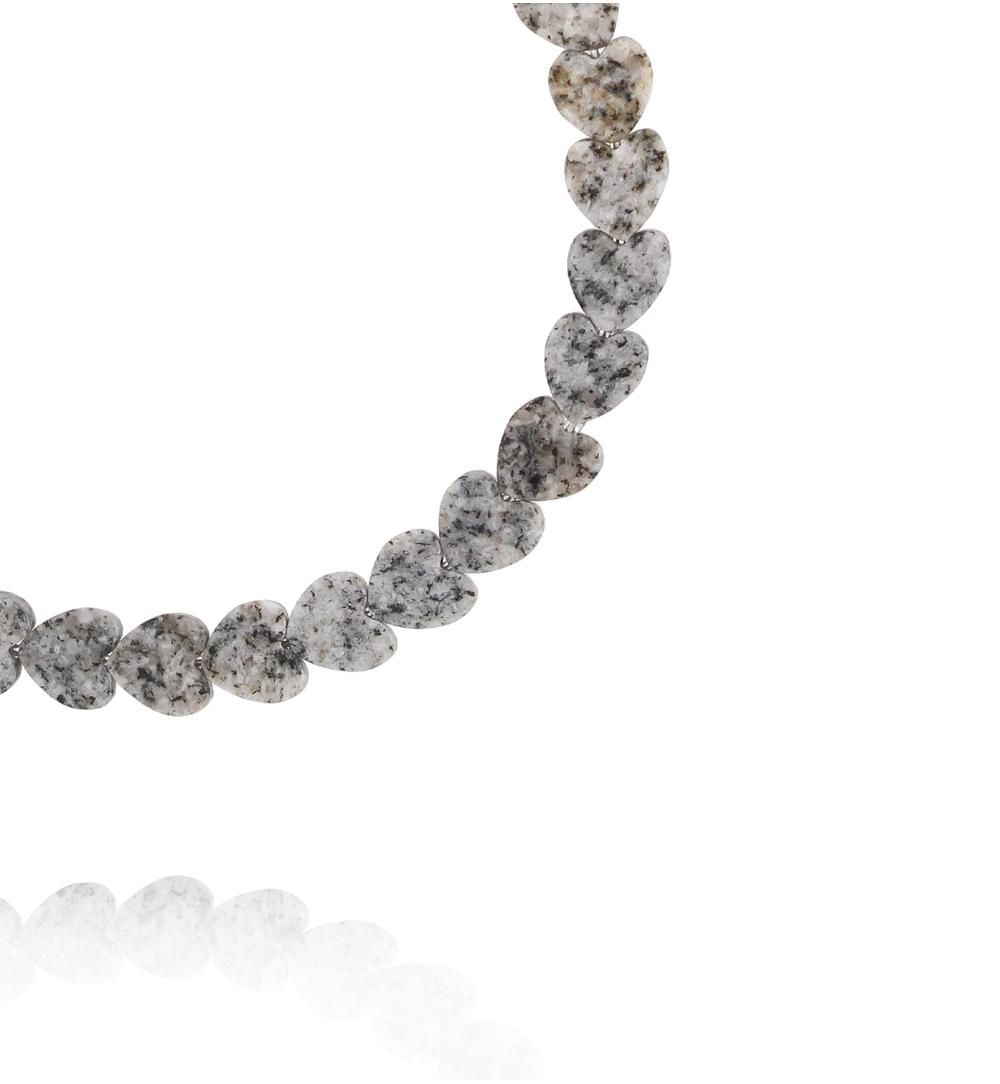 Bransoletka z serc- szare jadeity BTW3736