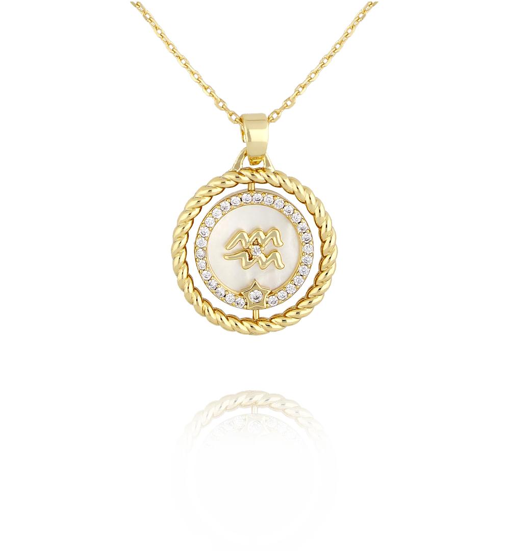 Naszyjnik znak zodiaku Wodnik NLU0042
