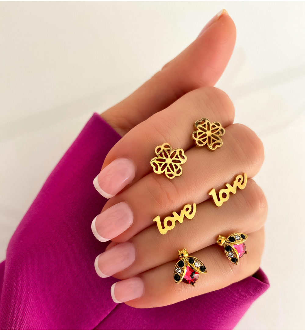 Kolczyki złote LOVE KSA0388