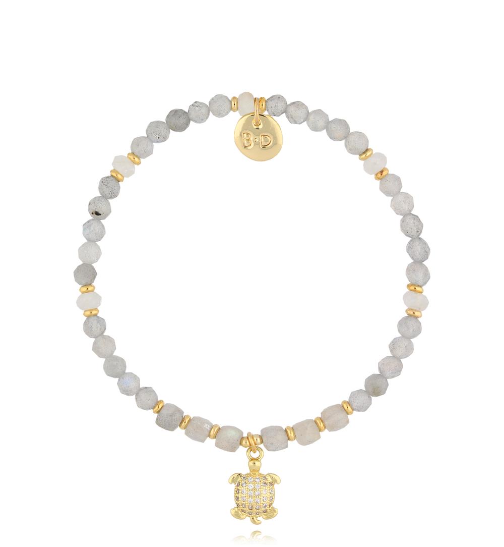 Bransoletka z labradorytami i żółwiem Bonnie BTW1948