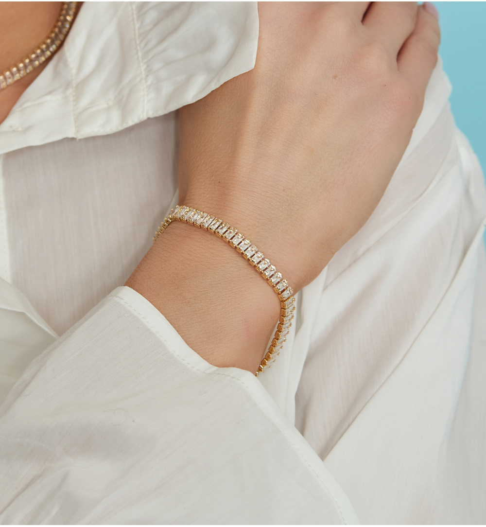 Bransoletka tenisowa z kryształkami Mariah 19 cm BSS0095