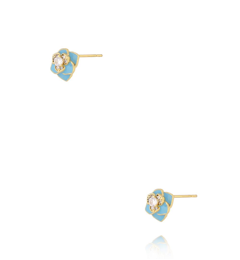 Zestaw trzech par kolczyków emaliowanych KMB0058