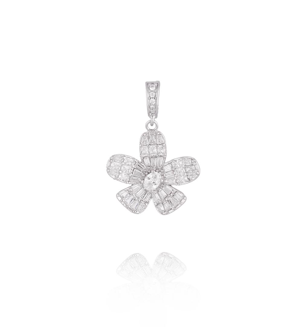 Charms srebrny kwiatek z kryształkami CHSS0009