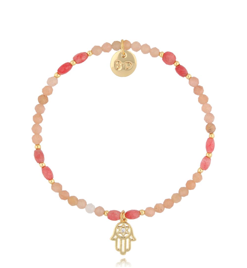 Bransoletka z kamieniami słonecznymi i ręką Fatimy Wabash BTW2260