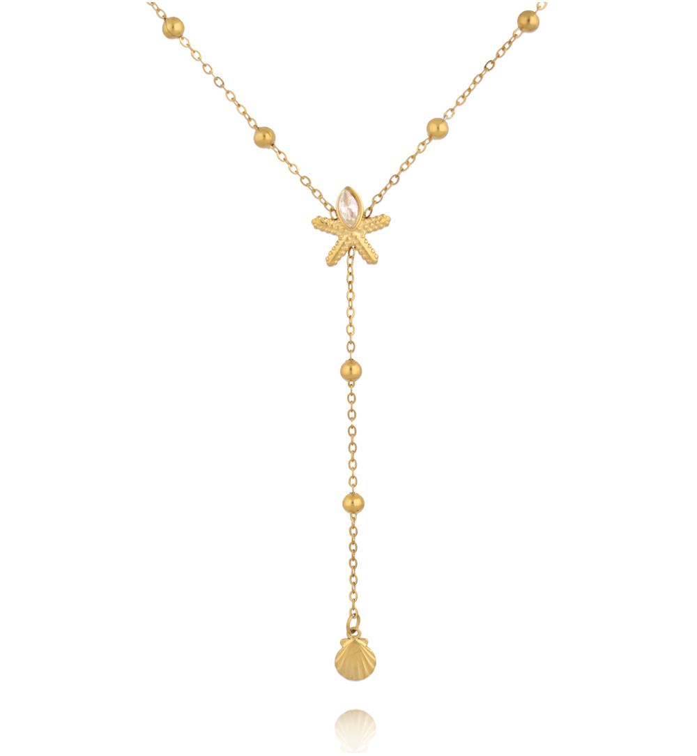 Naszyjnik morski z rozgwiazdą z krawatką NSH0134