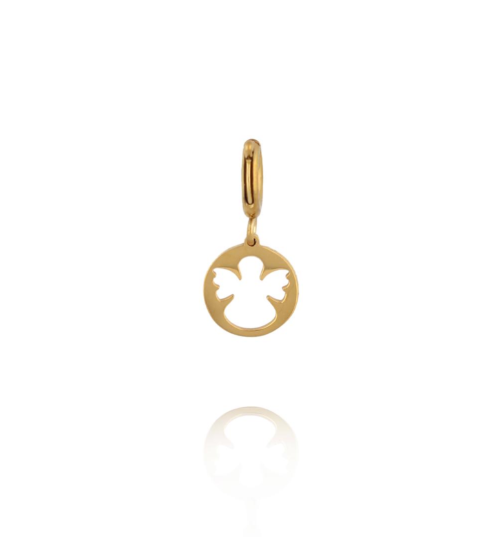 Charms złoty medalion z aniołkiem CHA0132