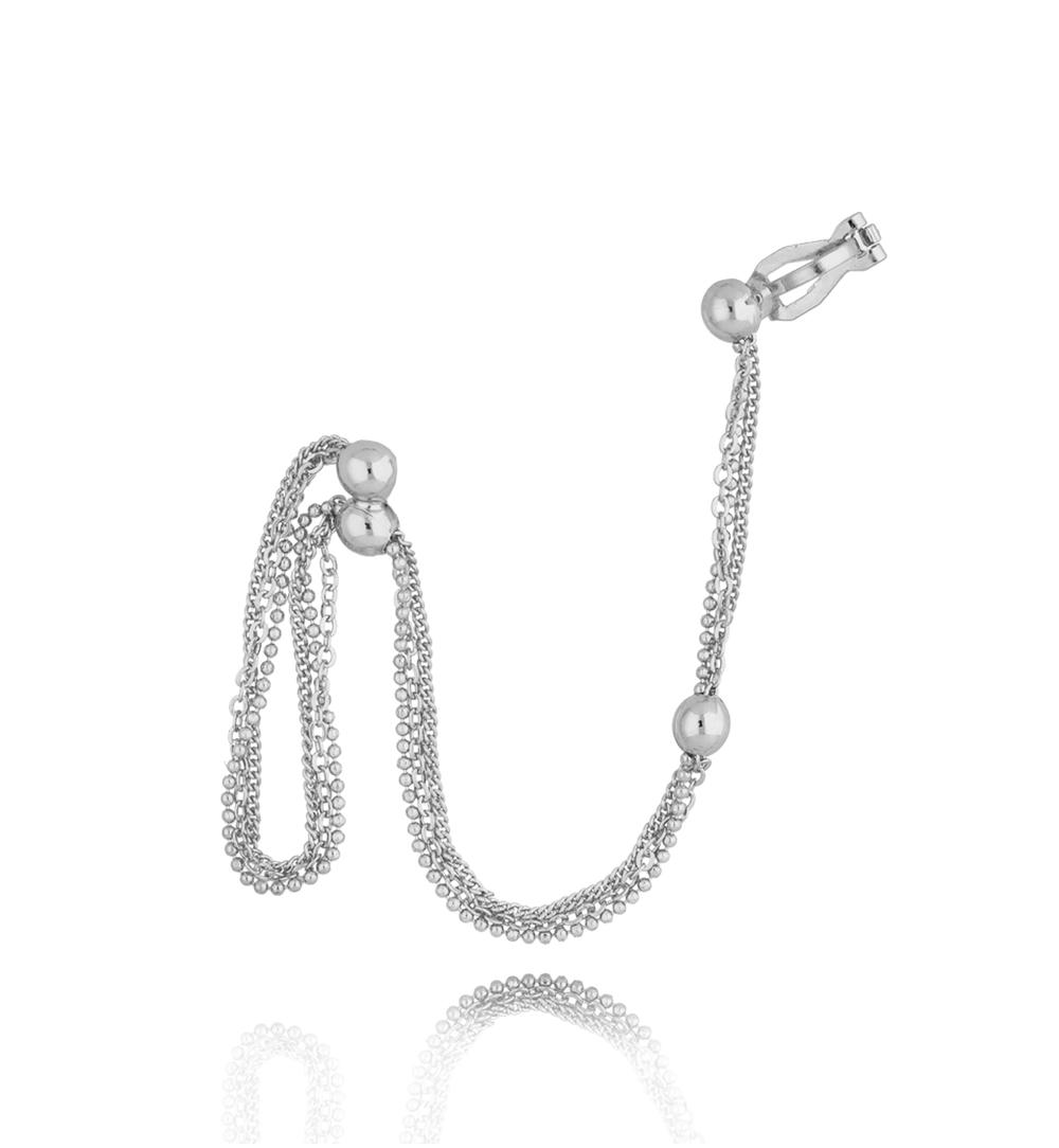 Kolczyki z nausznicą srebrny Yazmin KRG0875