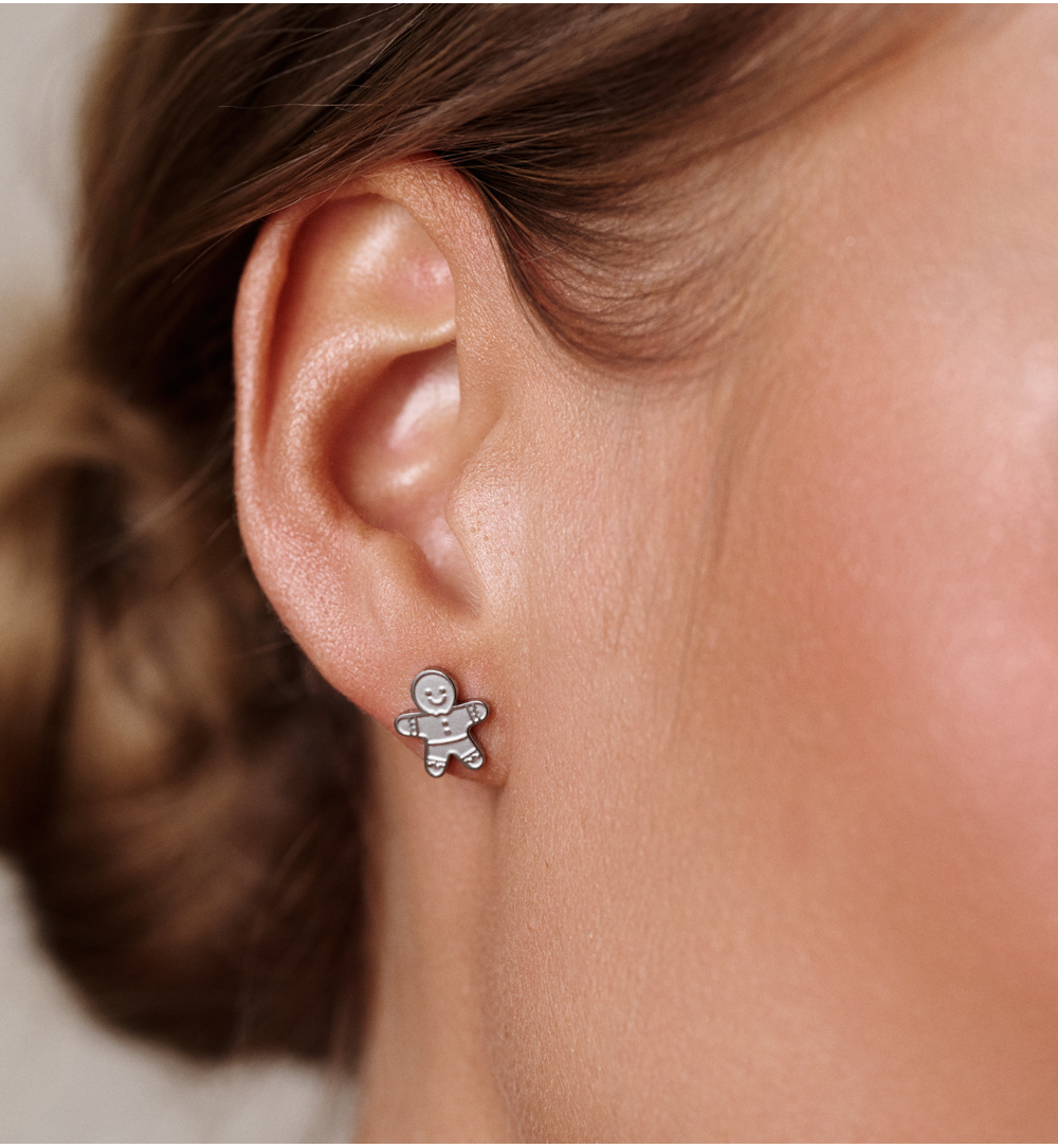 Kolczyki z ciastkiem srebrne KSA2284