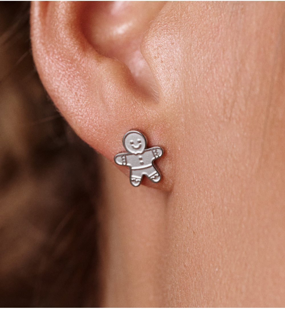 Kolczyki z ciastkiem srebrne KSA2284