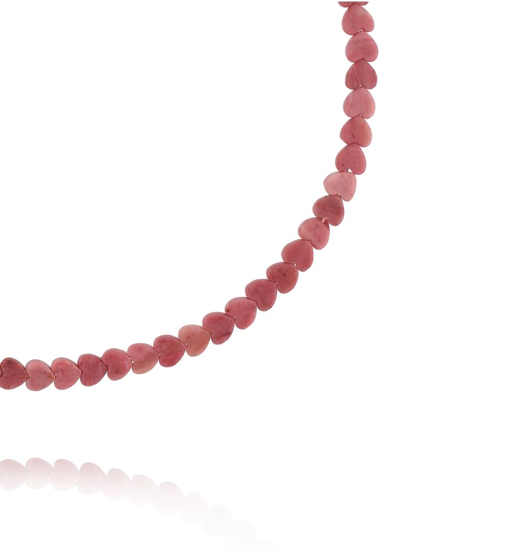 Naszyjnik z rodonitu – serca NTW1652