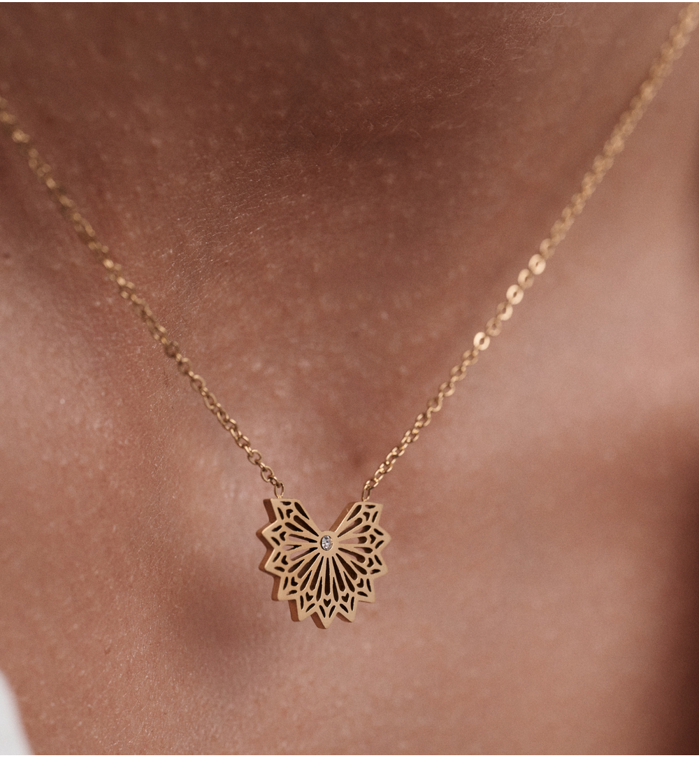 Naszyjnik złoty Fan NSA0914