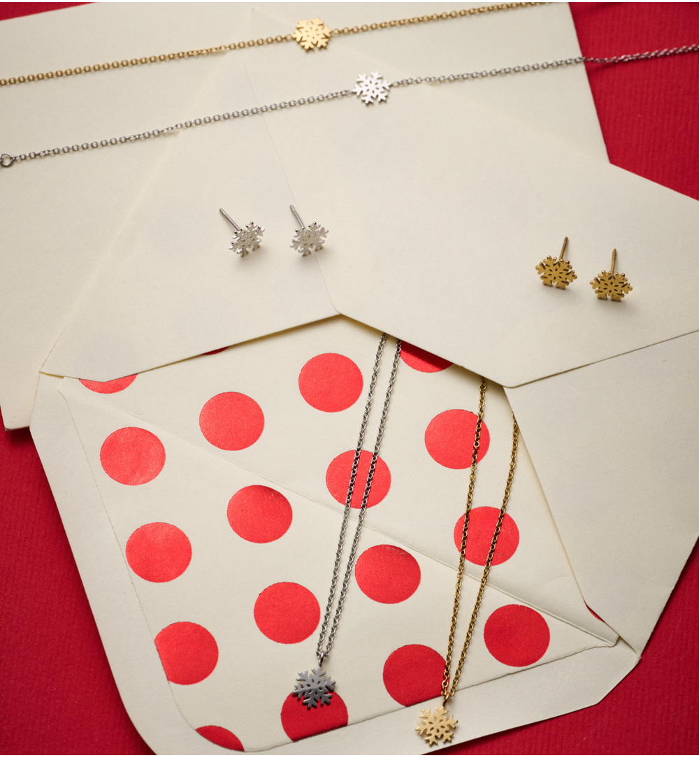 Naszyjnik złoty ze śnieżynką Lapland NSA1000