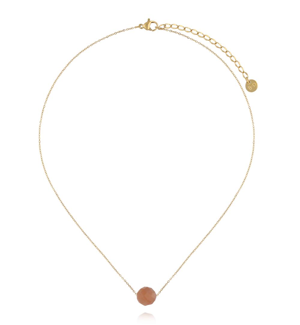 Naszyjnik z kamieniem słonecznym na delikatnym łańcuszku NLB0331