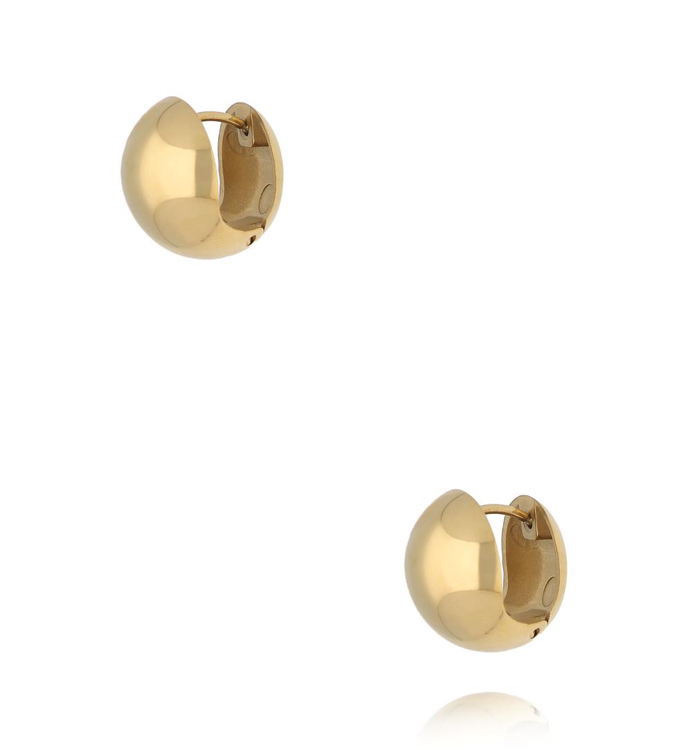 Kolczyki półkola w złotym kolorze ze stali szlachetnej KSY0643