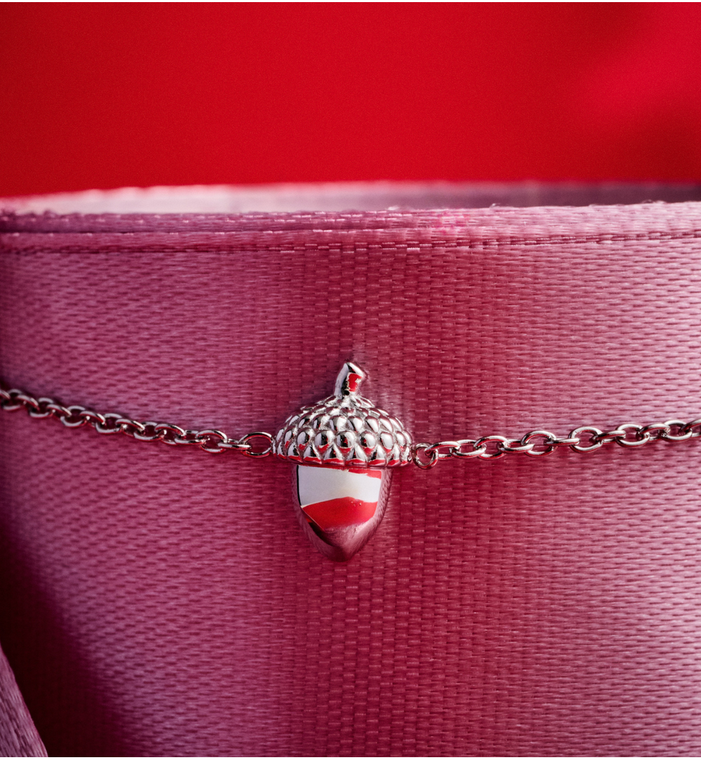 Zestaw świątecznej biżuterii ze srebrnymi żołędziami ZN0056