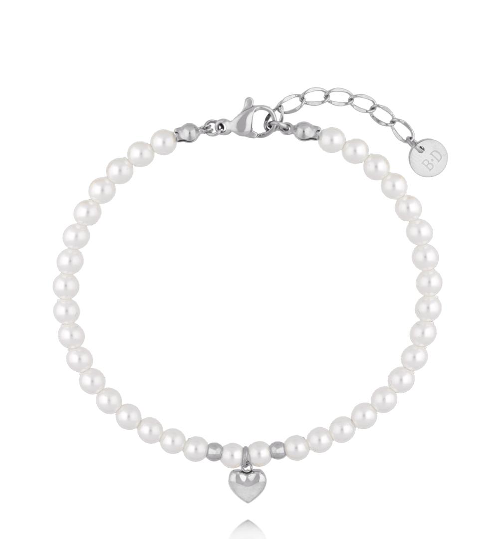Bransoletka z perełkami Silver Heart BPE0164