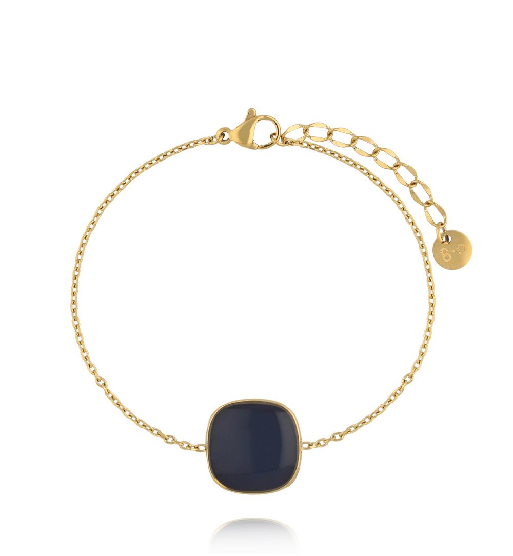 Zestaw biżuterii z granatową emalią ZN0175