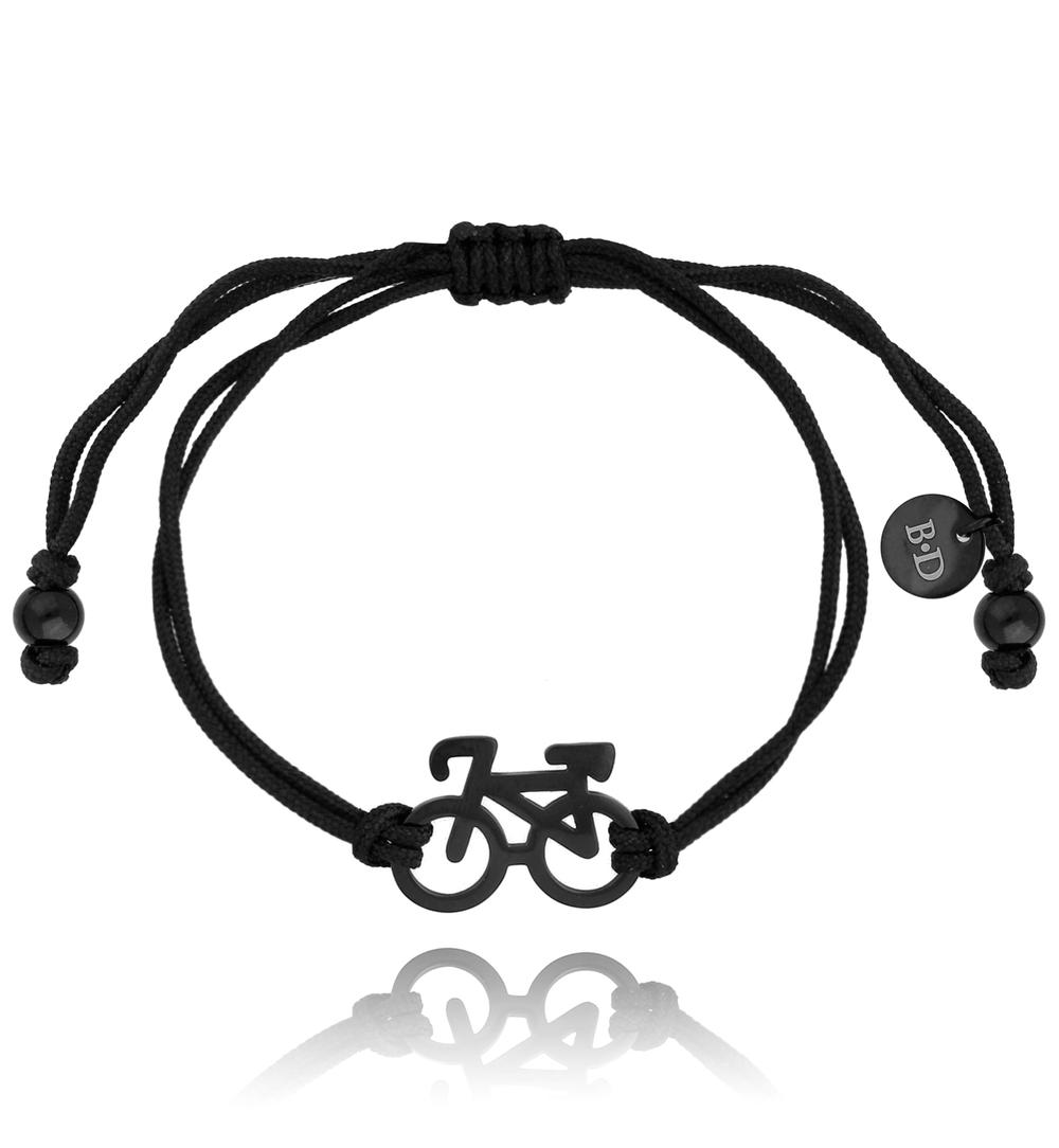 Bransoletka z czarnym rowerem BGL0470
