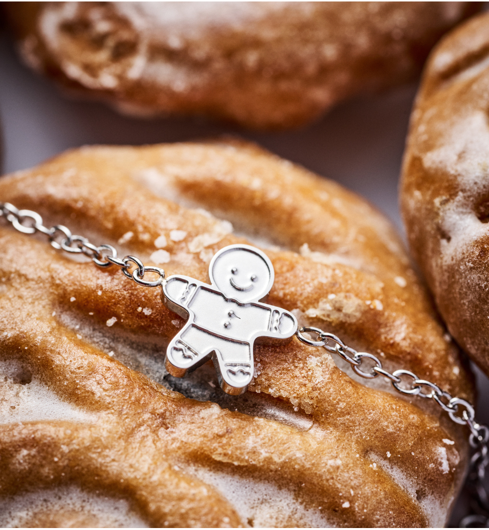 Zestaw świątecznej biżuterii ze srebrnymi pierniczkami ZN0058