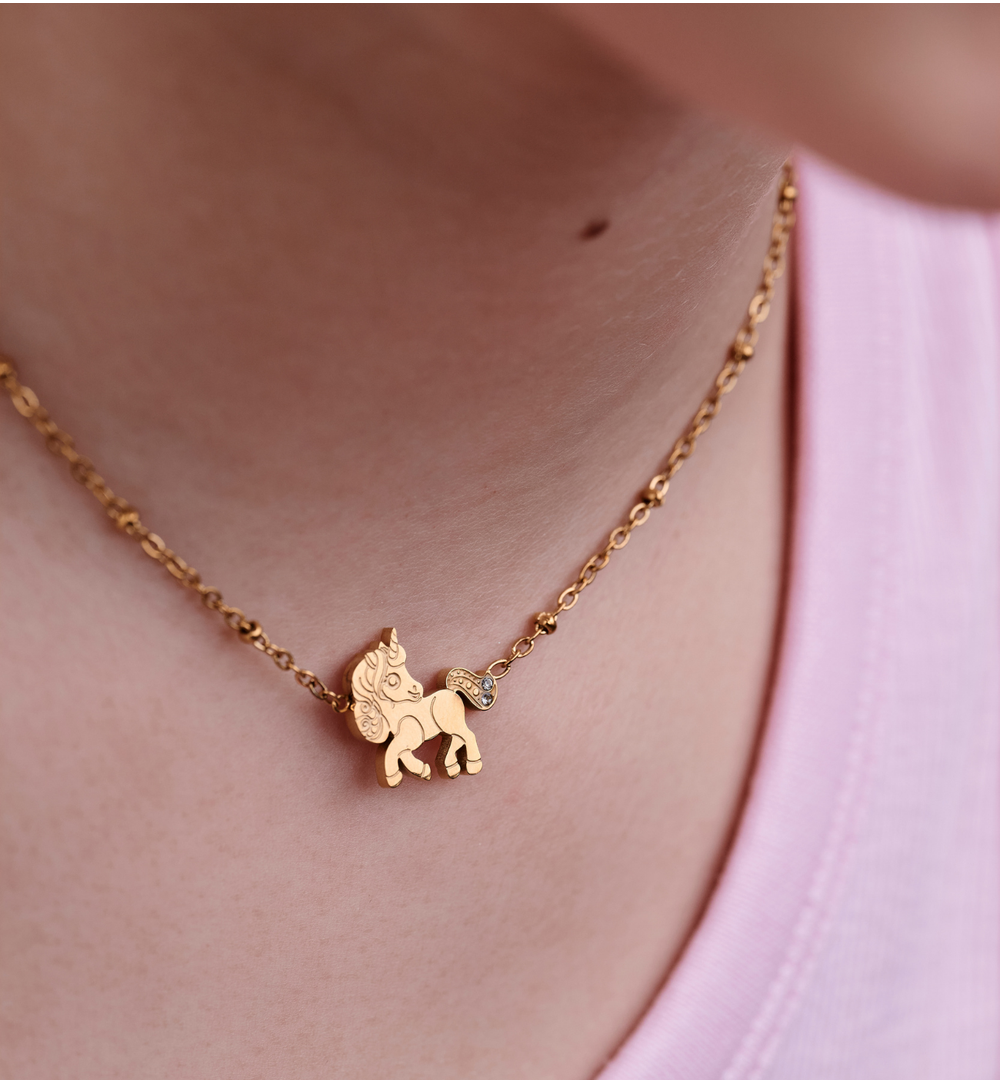 Zestaw biżuterii dla dziewczynki z konikiem ZN0226