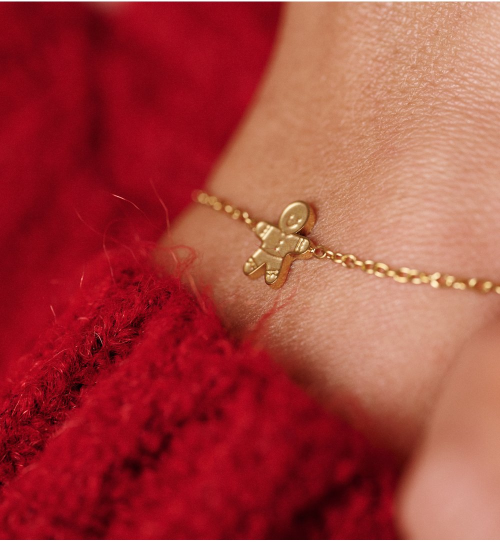 Bransoletka ze ciastkiem złota BSA0839