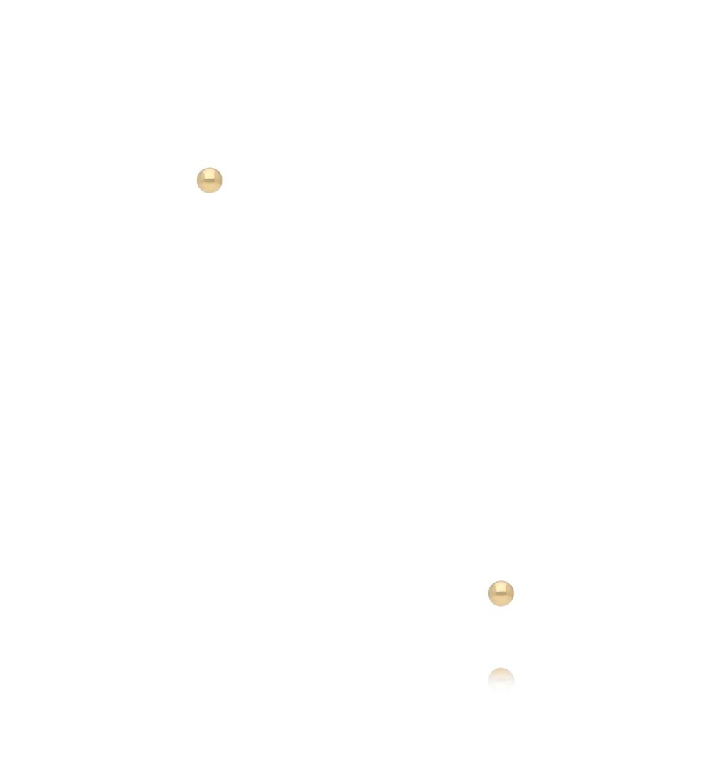 Zestaw minimalistycznych kolczyków kulek złoconych KMB0015