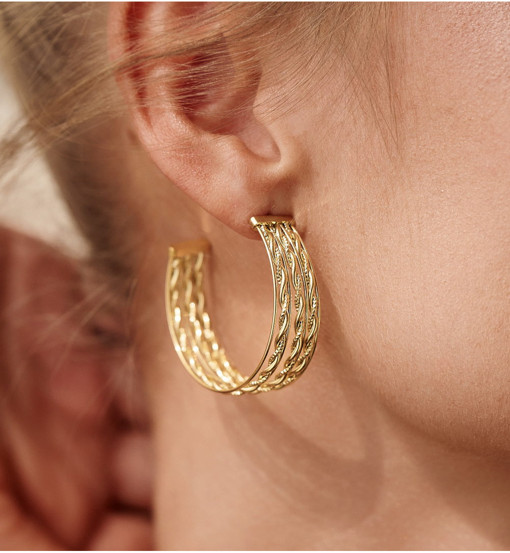 Kolczyki złote okrągłe KRG1090