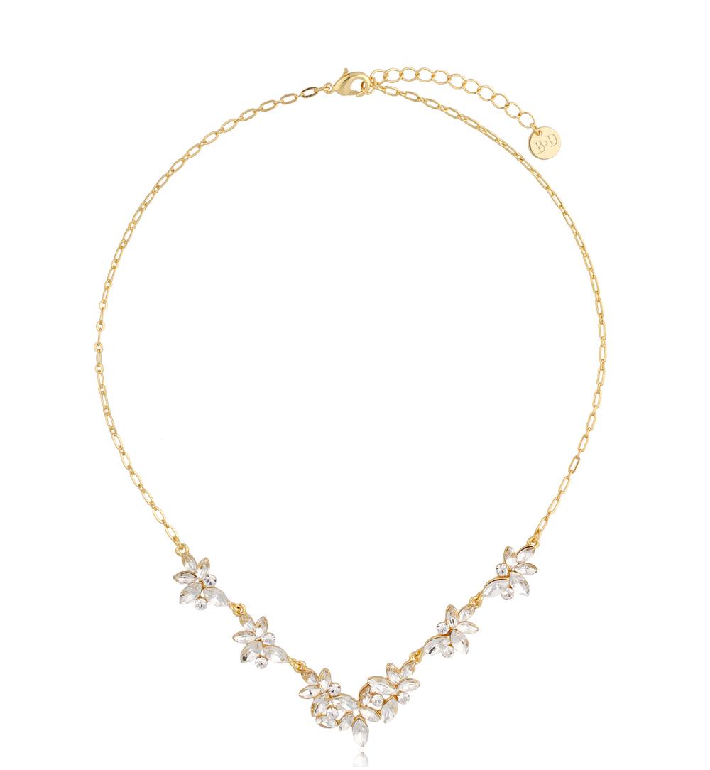 Naszyjnik złoty z kryształami Celebration NS0019