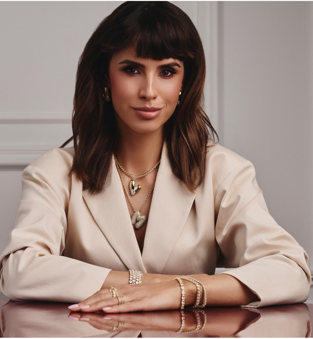 Naszyjnik typu tennis z zawieszką serca NS0420