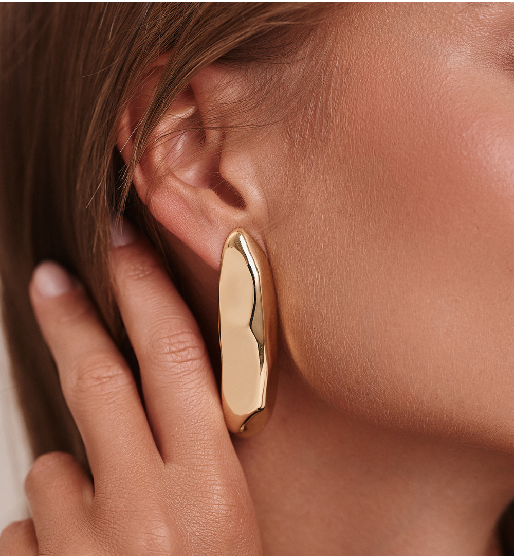 Zestaw biżuterii z brązowych i złotych elementów ZN0015