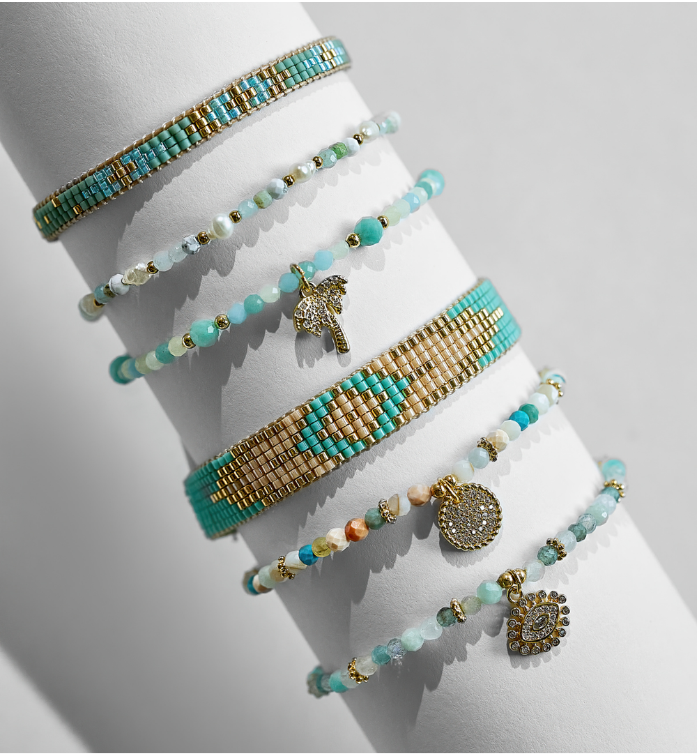 Bransoletka turkusowa z koralikami Miyuki Aziza BSC1593