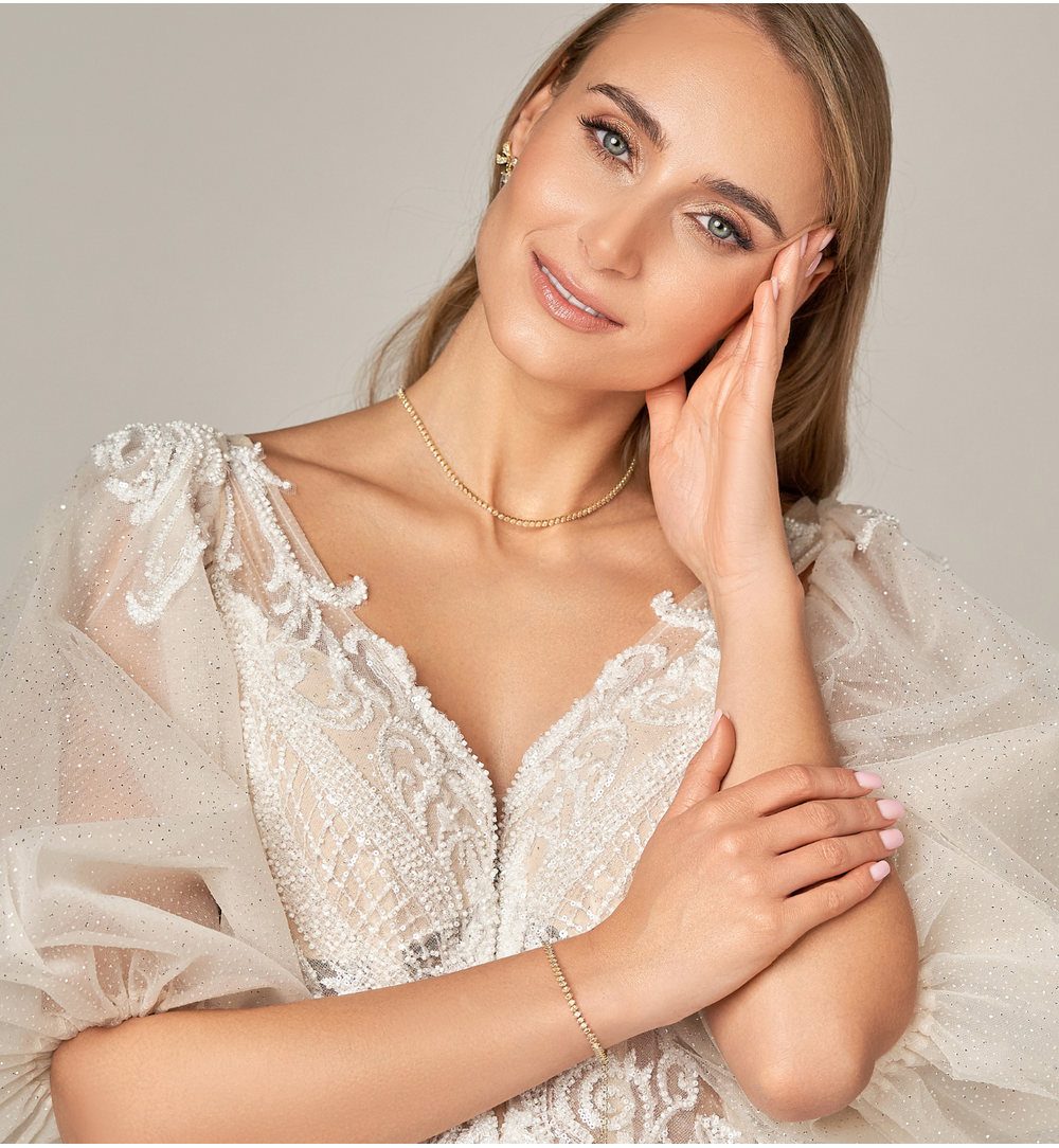 Naszyjnik choker tenisowy z kryształkami Don't Wanna Sleep NS0109